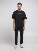 white crew neck printed jersey t shirt (copy)