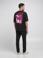 white crew neck printed jersey t shirt (copy)