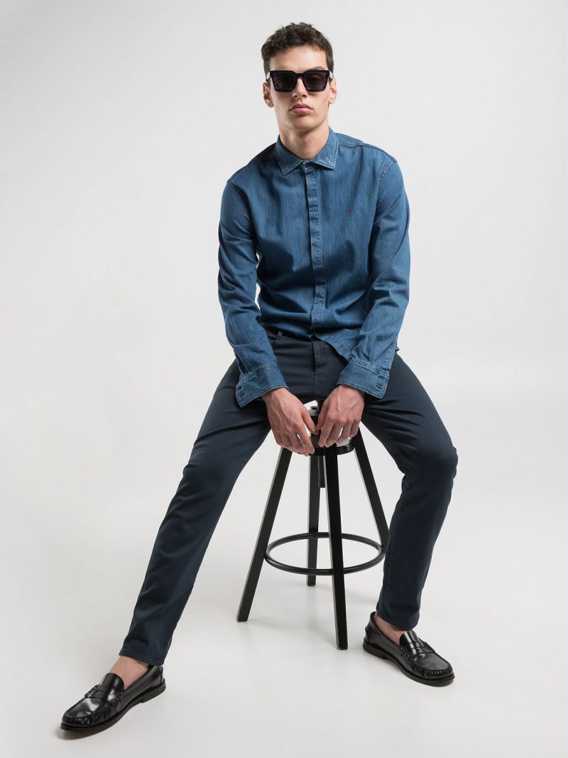 blue anbass slim 11.5 oz hyperflex stretch denim