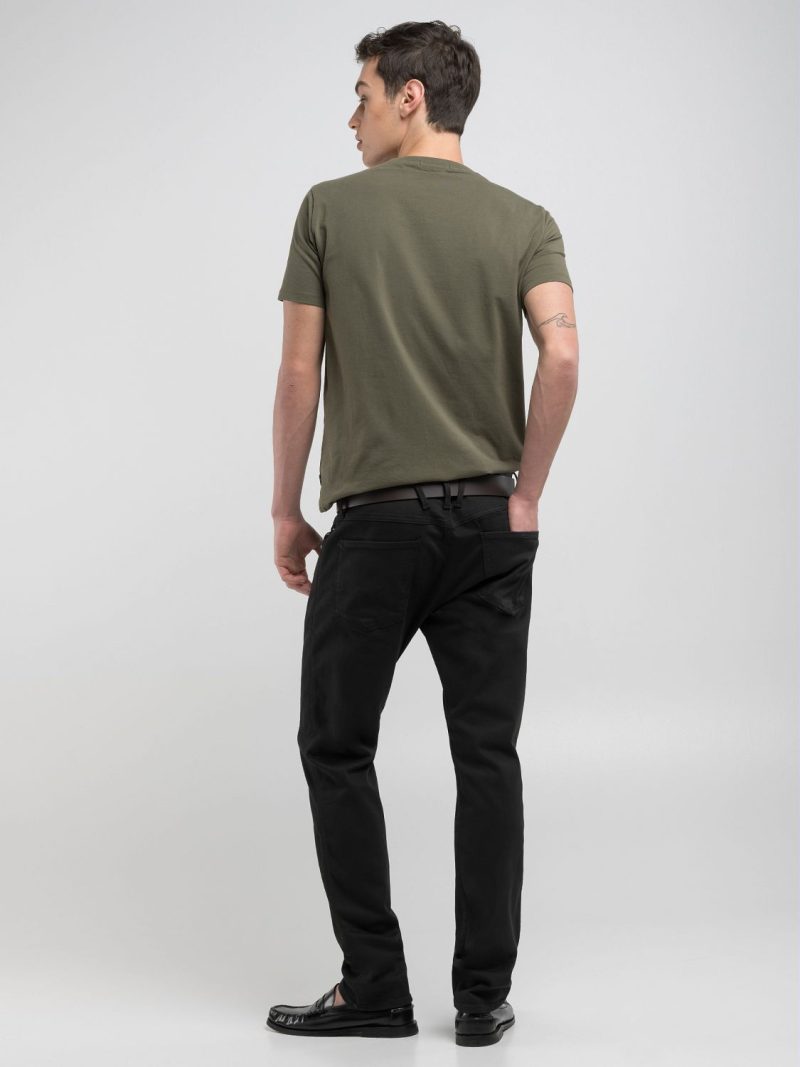 military green anbass slim 10.5 oz bull hyperflex stretch denim (copy)