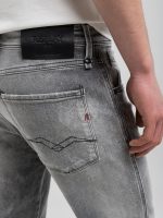light grey 12.5 oz white weft black power stretch anbass slim denim