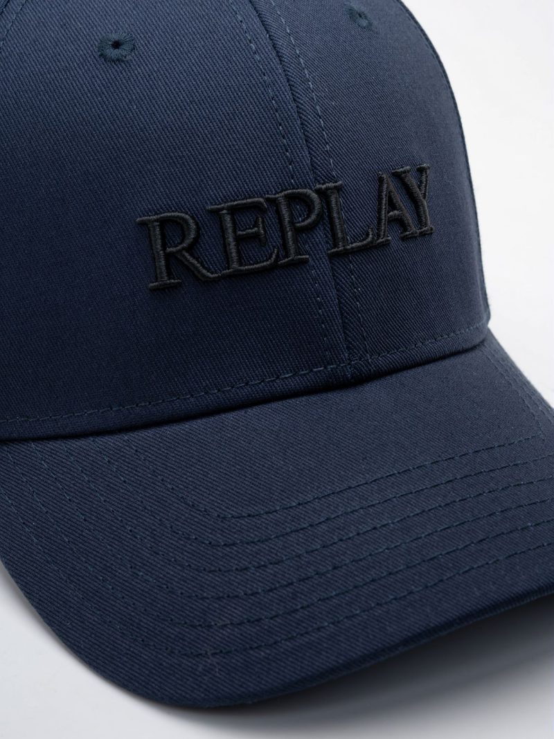 dark blue cap with bill with embroidered maxi logo (copy)