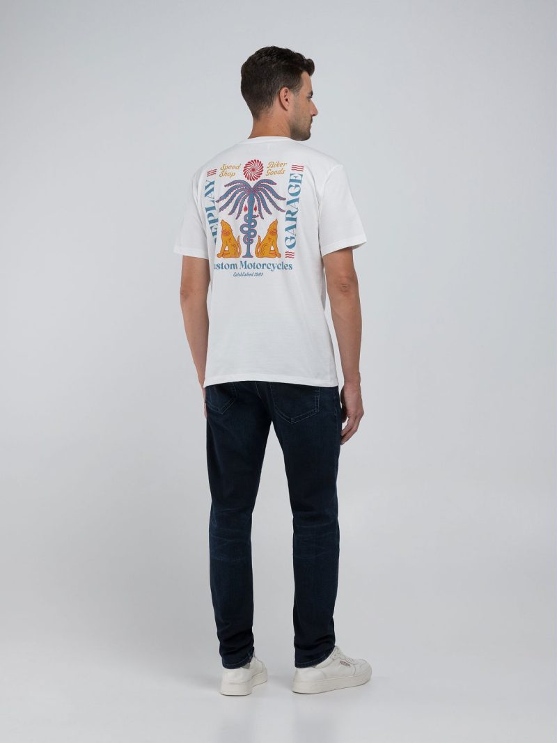 jersey t sersey t shirt with print on chest