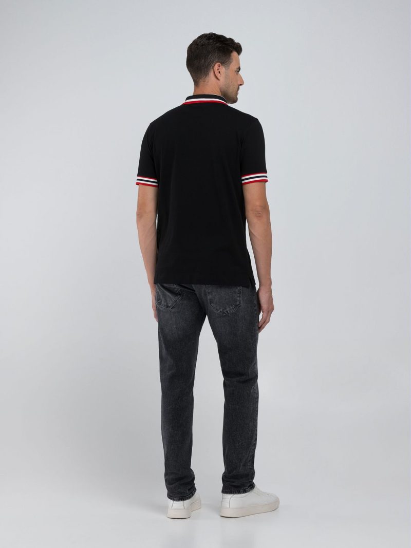 navy polo shirt with red detail (copy)