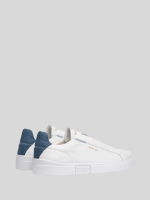 polys m cross white blue slip on sneakers