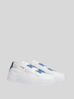 polys m cross white blue slip on sneakers