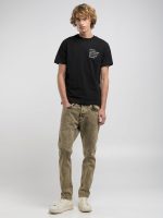 black cotton t shirth with lettering