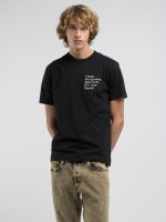 black cotton t shirth with lettering