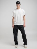 black cotton t shirt with lettering (copy)