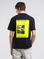 black cotton t shirt with lettering (copy)