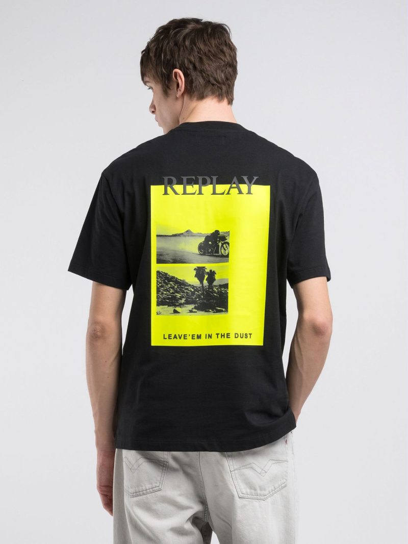 black cotton t shirt with lettering (copy)