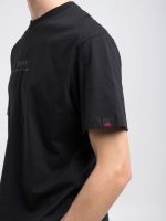 black cotton t shirt with lettering (copy)