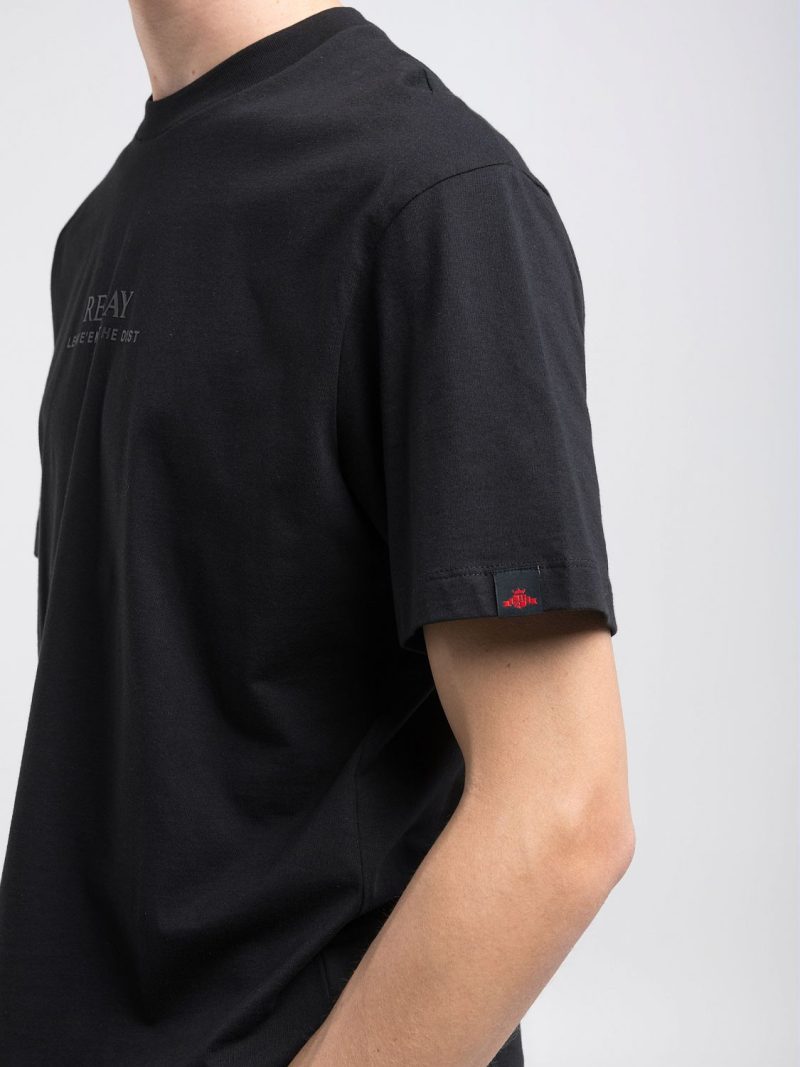 black cotton t shirt with lettering (copy)