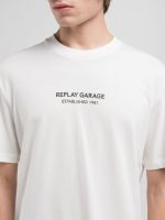 black t shirt with patch effect print (copy)