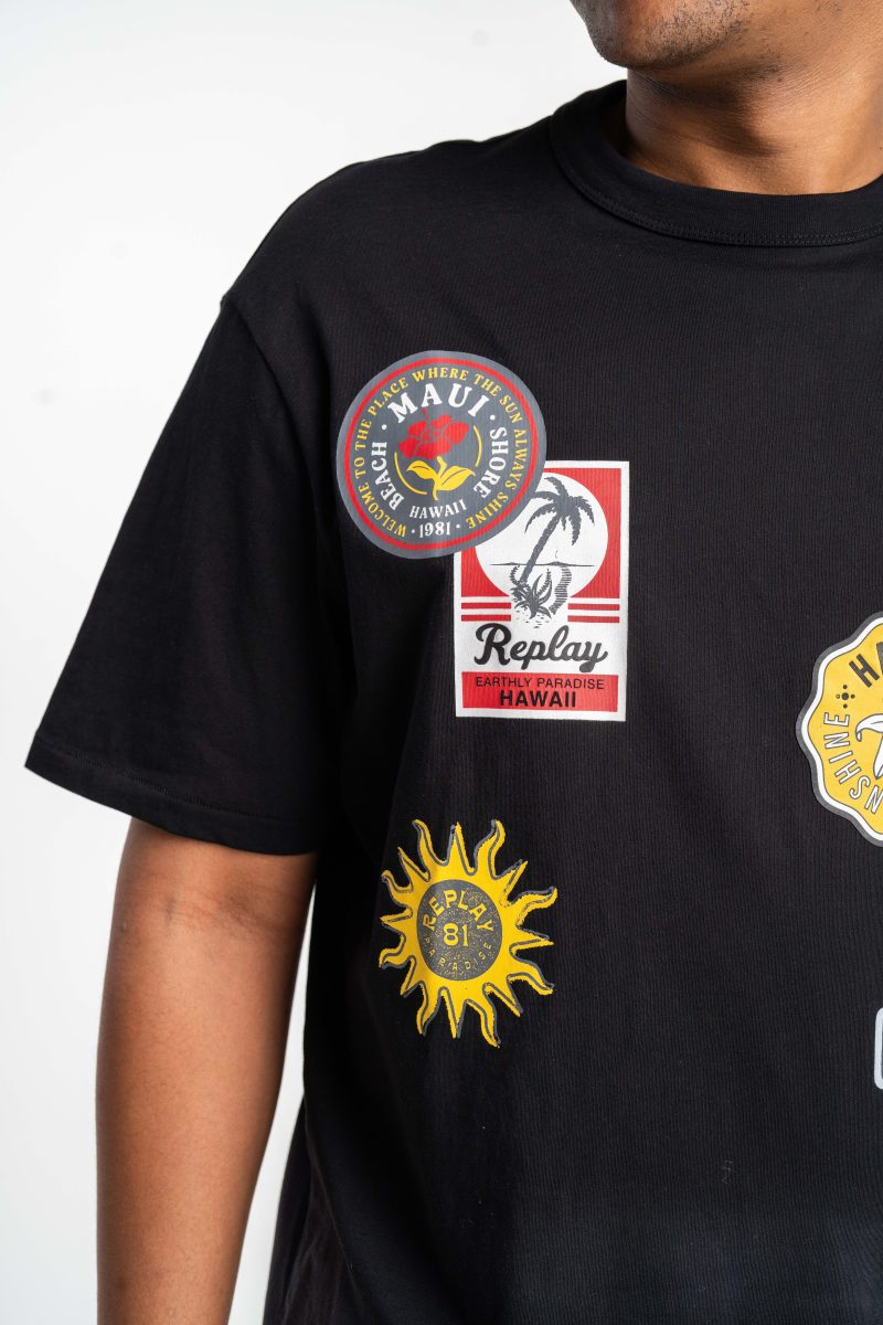 black cotton t shirt with photo print (copy)