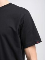 black relaxed fit t shirt with print