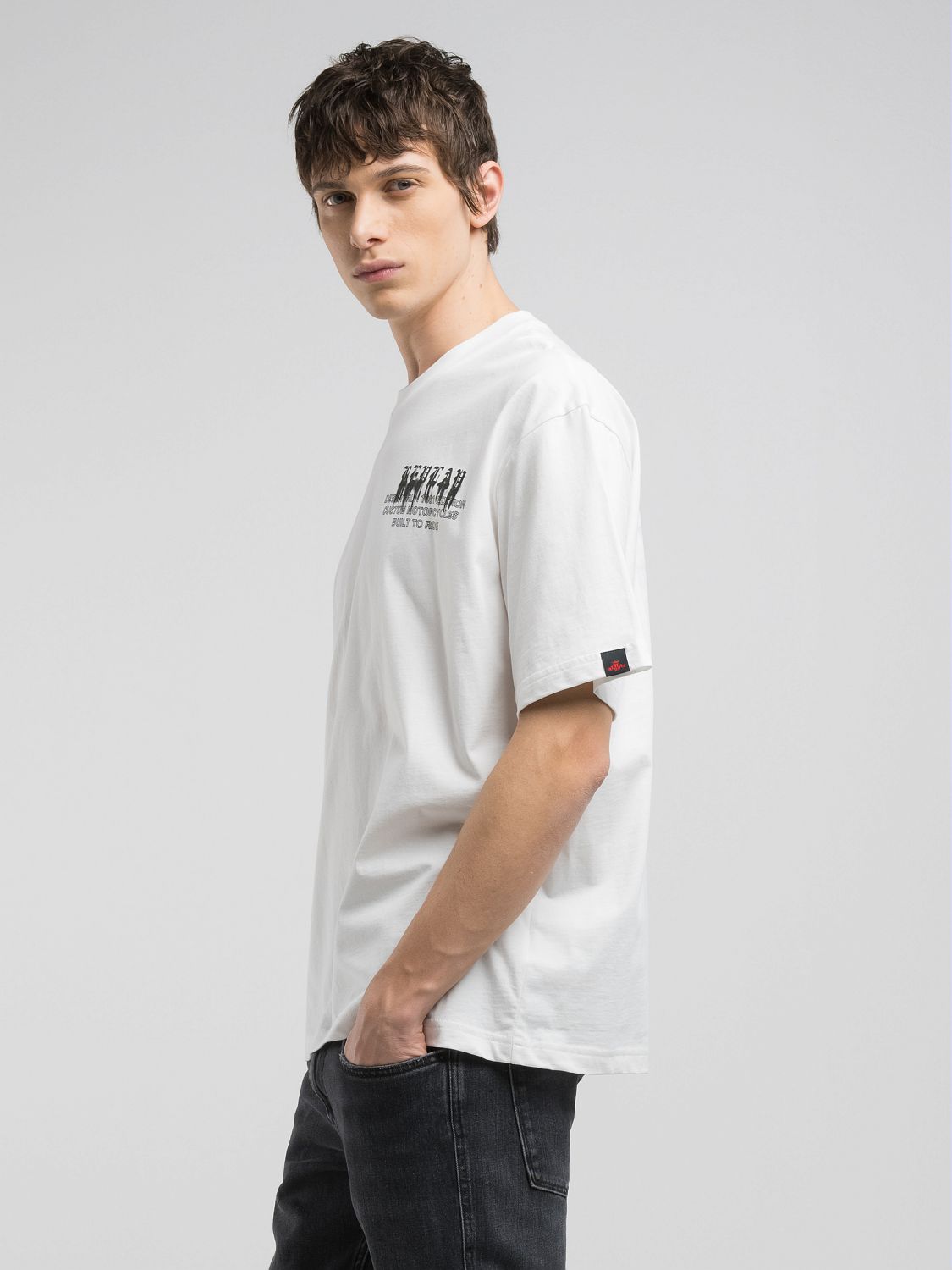 White Photo-Print T-Shirt - Replay Jeans