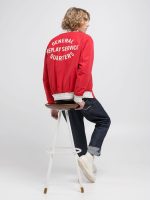 imperial red varsity bomber jacket