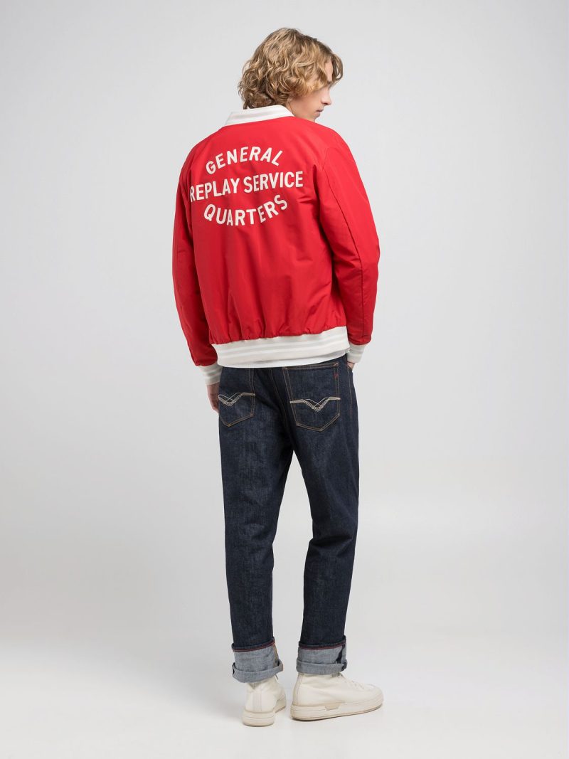imperial red varsity bomber jacket