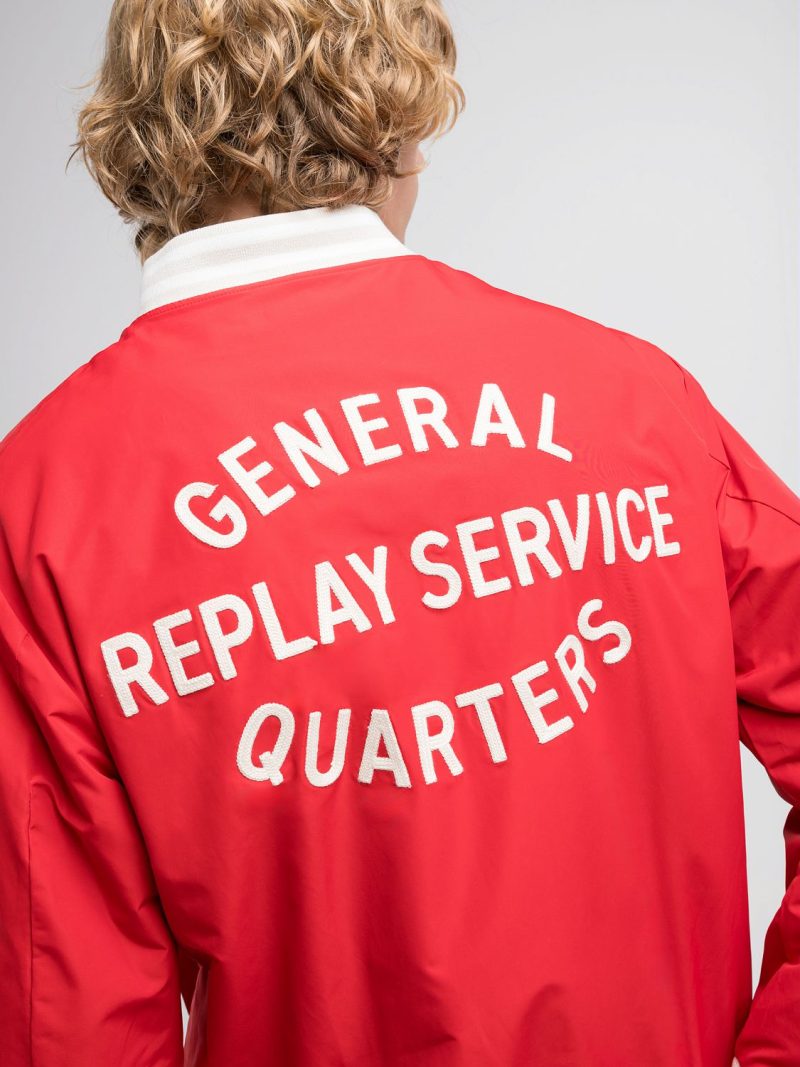 imperial red varsity bomber jacket