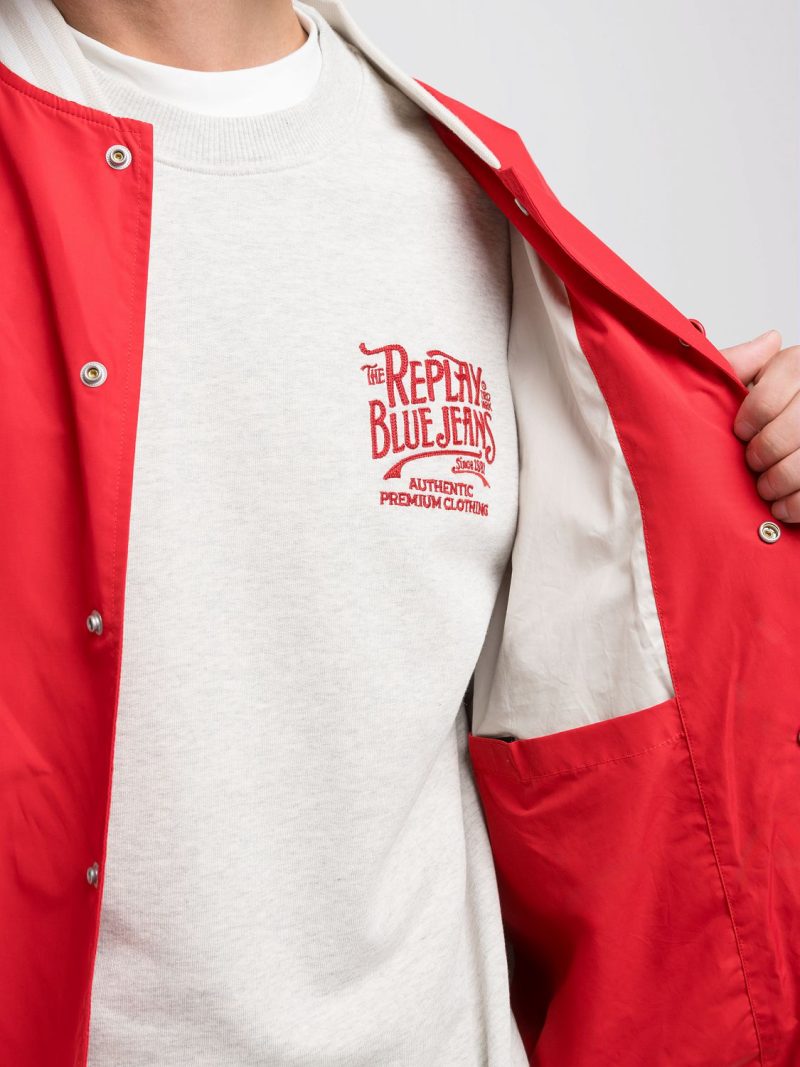 imperial red varsity bomber jacket