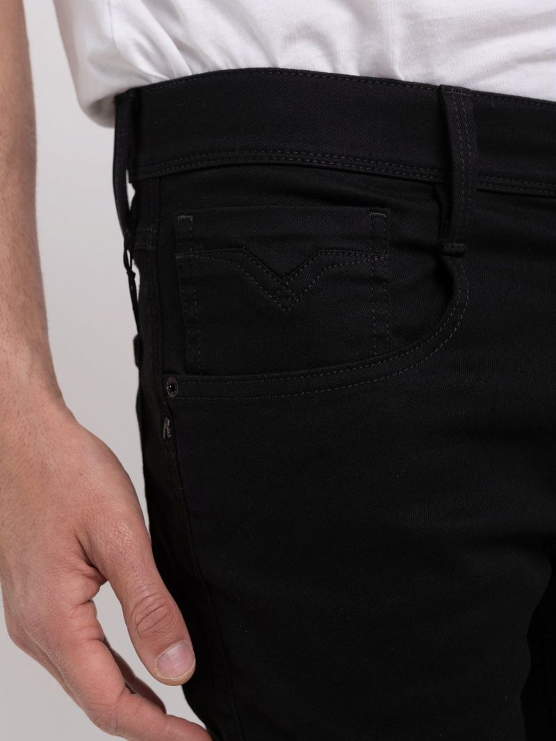 black 11.5 oz hyperflex stretch denim super slim jeans