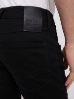 black 11.5 oz hyperflex stretch denim super slim jeans