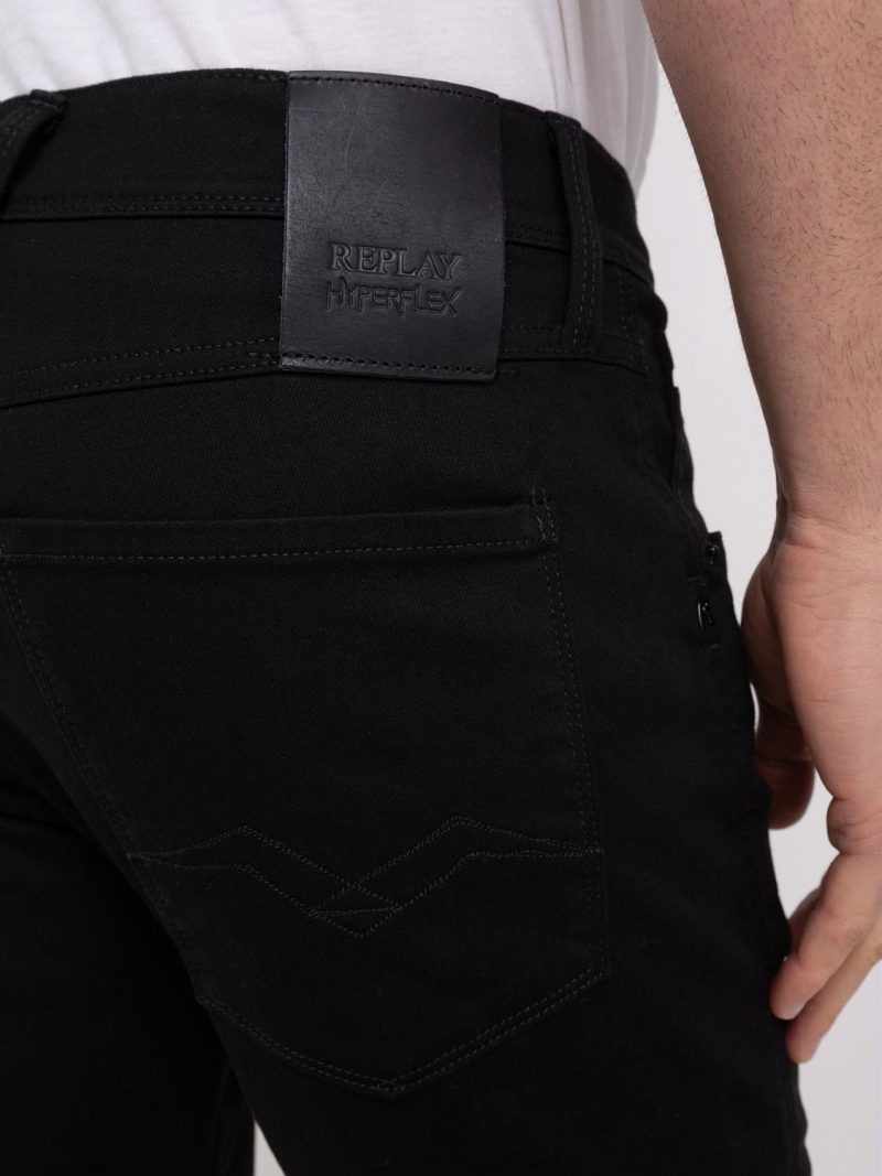 black 11.5 oz hyperflex stretch denim super slim jeans