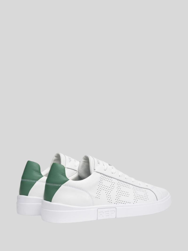 polys studio white green sneakers