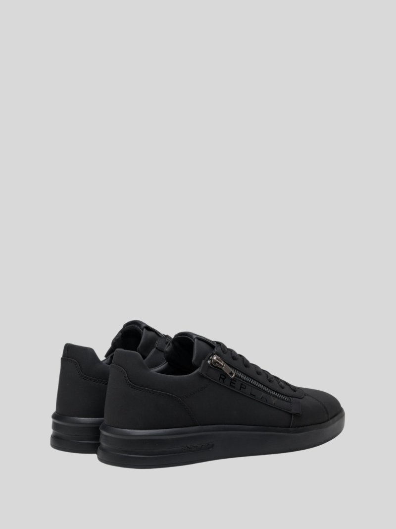 university zip men's black sneaker