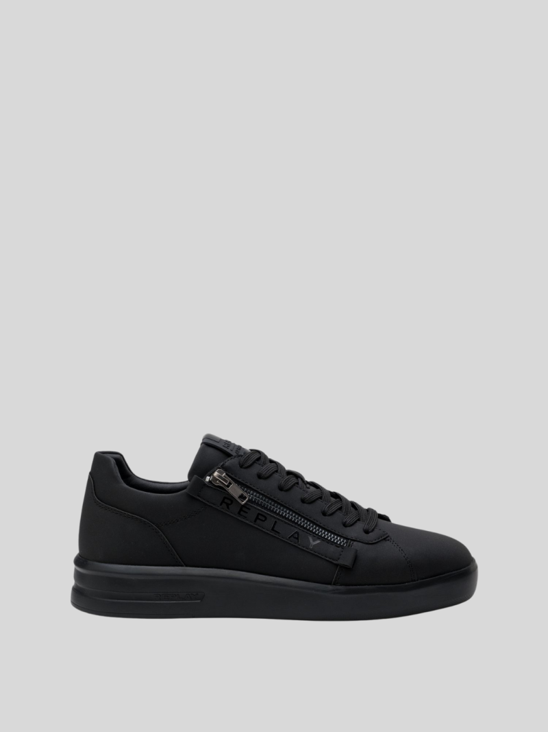 university zip men's black sneaker