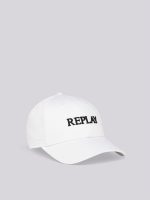 optical white cap with embroidered logo