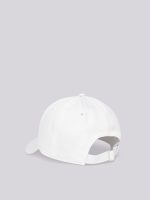 optical white cap with embroidered logo