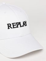 optical white cap with embroidered logo