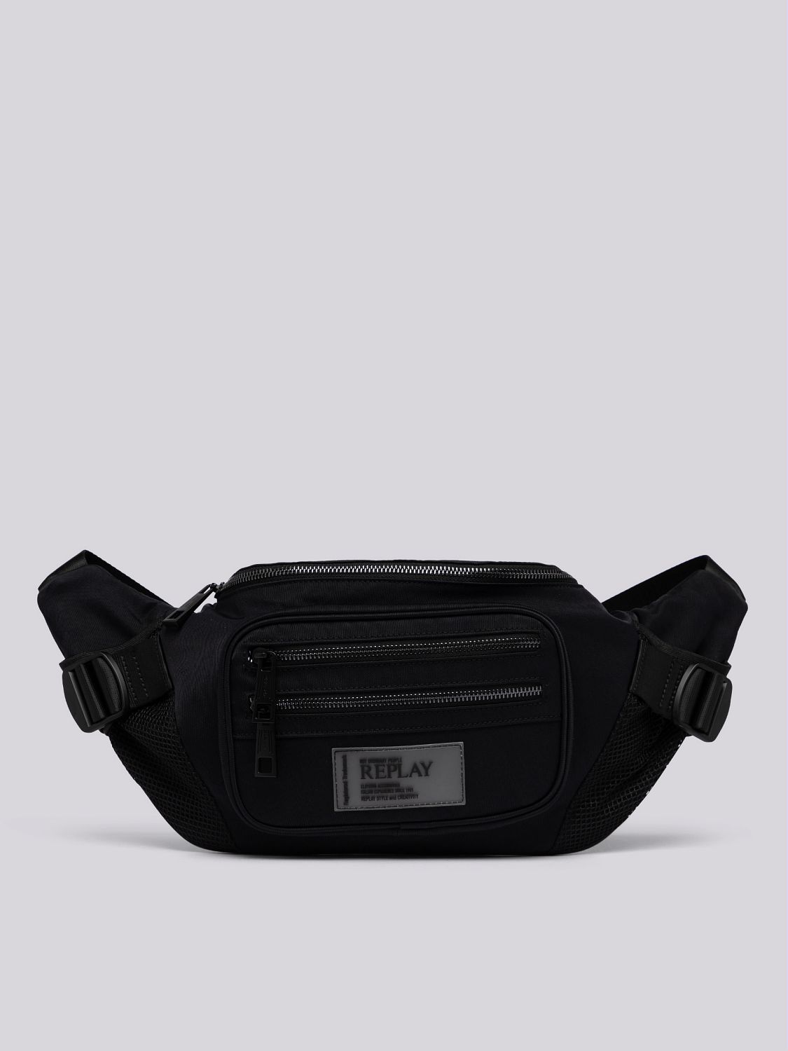 Black Belt Bag in Twill with Pockets - Replay Jeans