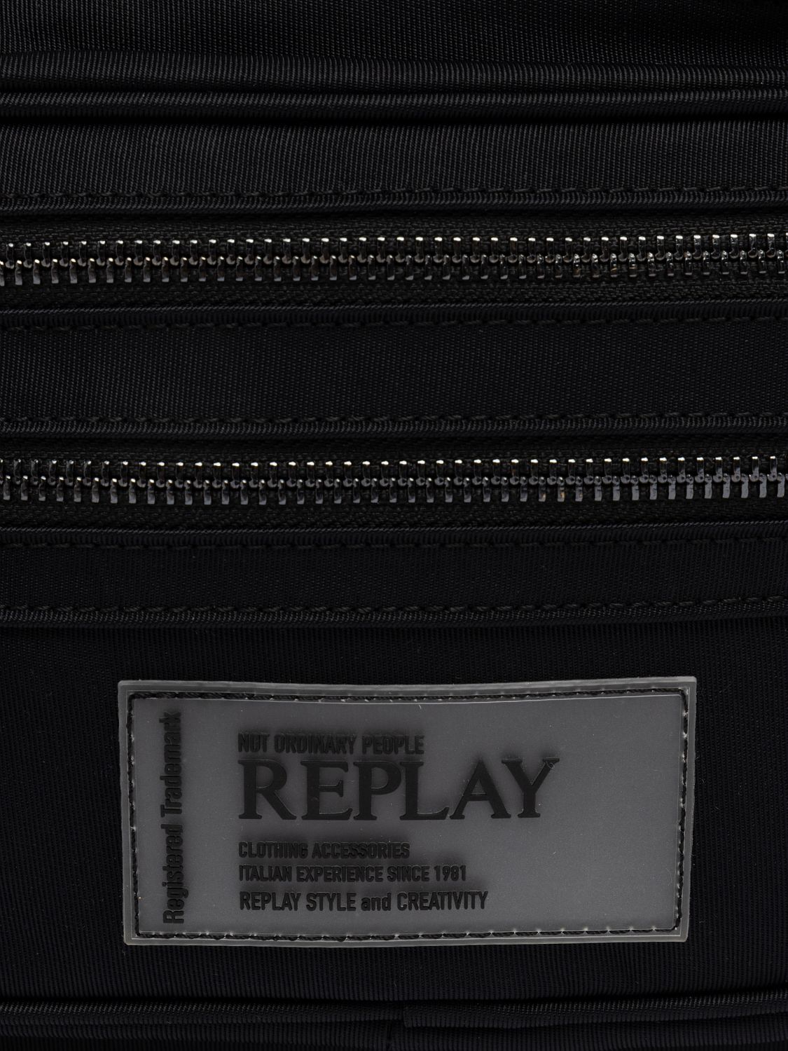 Black Belt Bag in Twill with Pockets - Replay Jeans