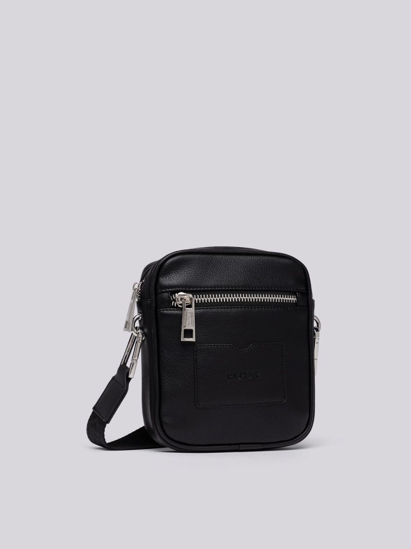 black bag with detachable strap