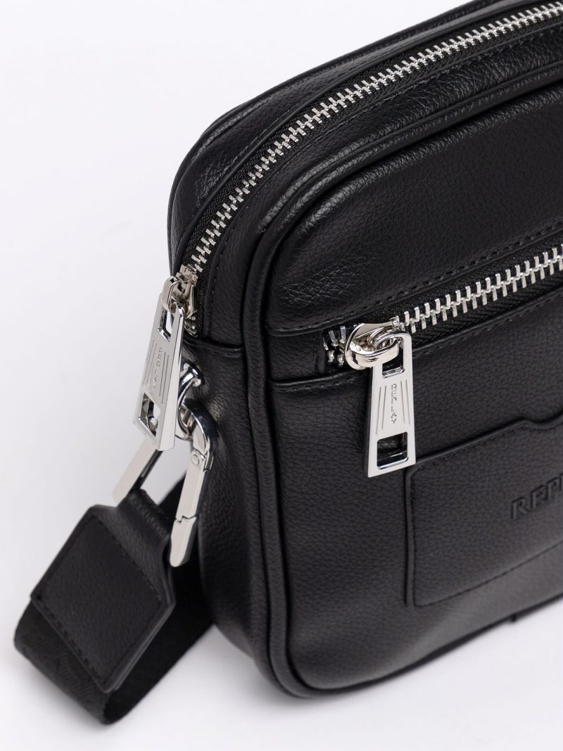 black bag with detachable strap