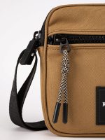 bag with ag with branded shoulder strap