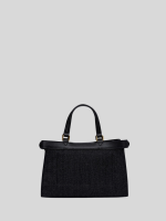 black tote synthetic black bag