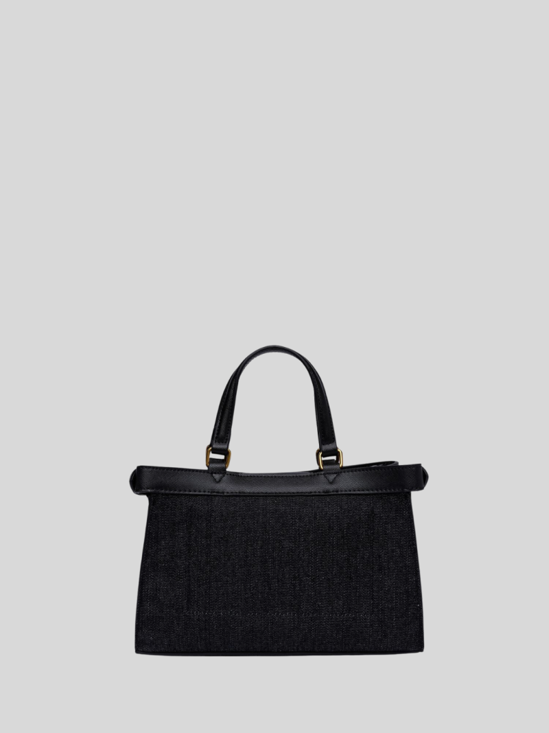 black tote synthetic black bag