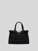black tote synthetic black bag