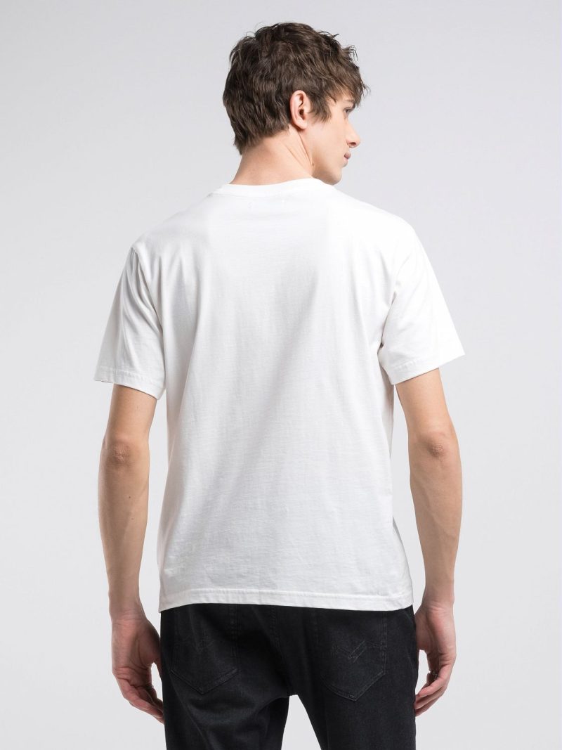 natural white cotton crew neck t shirt