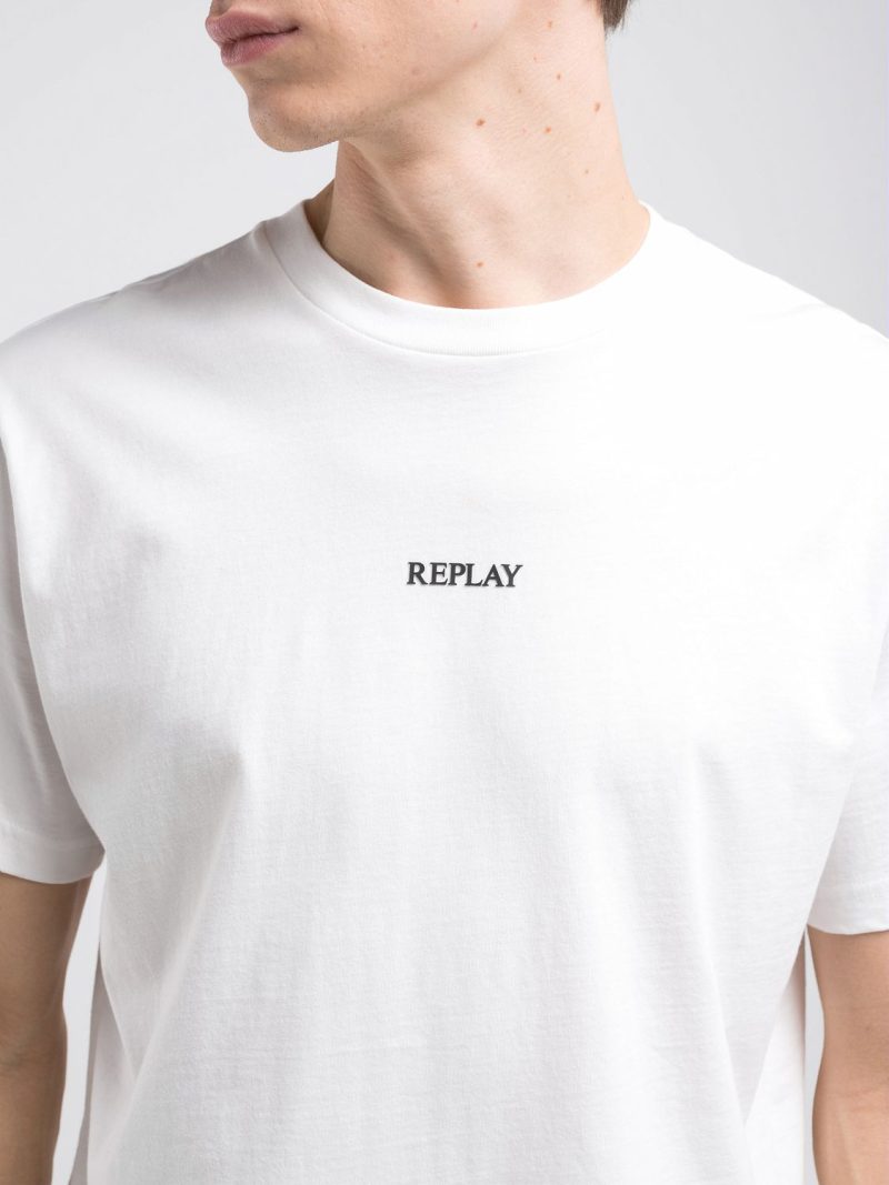 natural white cotton crew neck t shirt