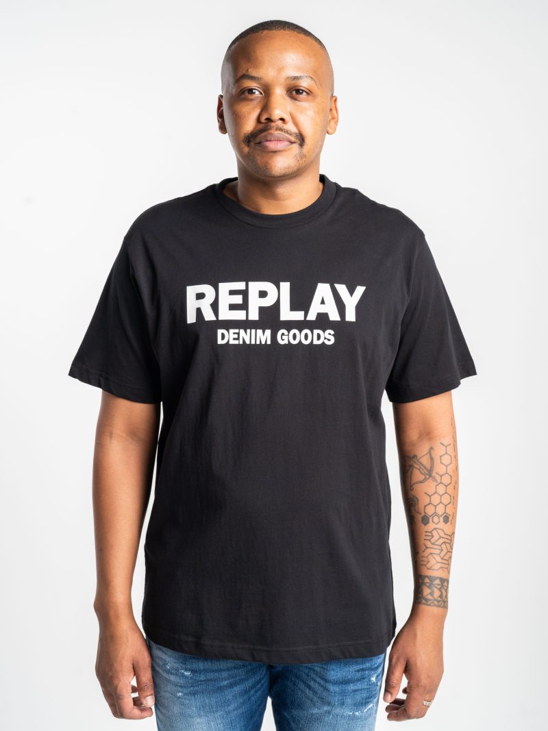 bla cotton t shirt with black lettering (copy)