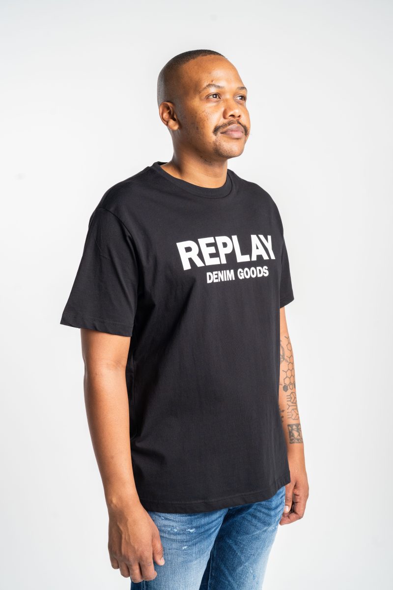 bla cotton t shirt with black lettering (copy)