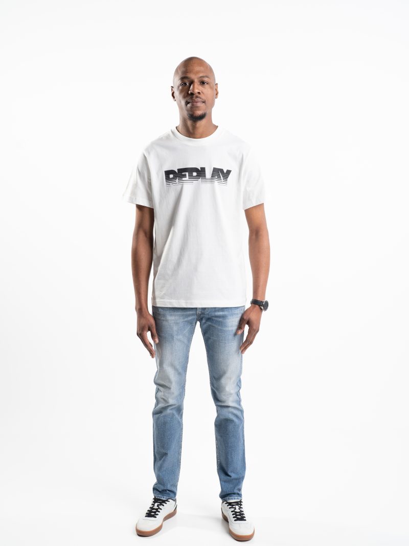 black cotton t shirt with black lettering (copy)