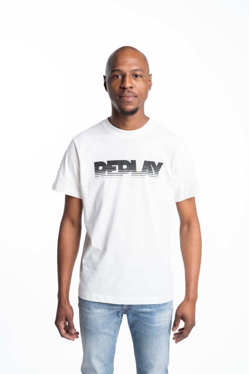 black cotton t shirt with black lettering (copy)