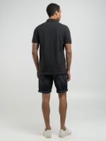 chalk piqué polo shirt with embroidery