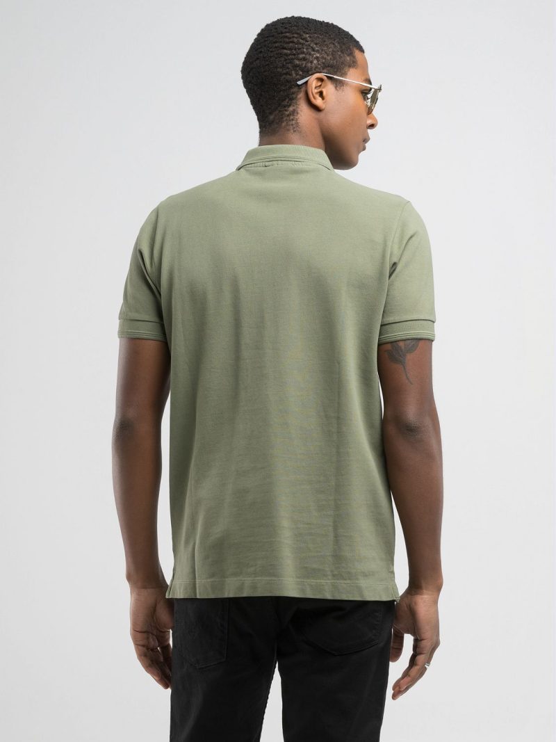 chalk piqué polo shirt with embroidery (copy)